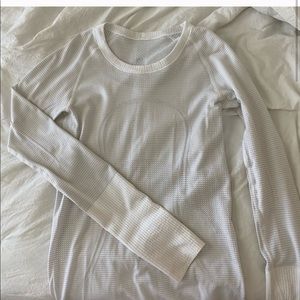 Lululemon white long sleeve swiftly tech